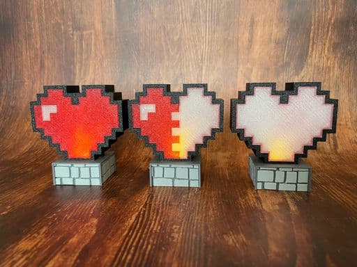 Pixelherz-Teelicht