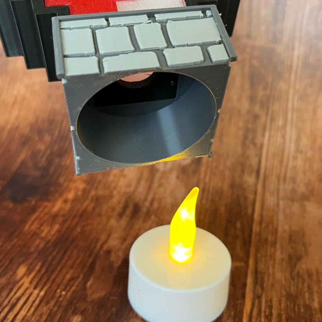 Pixelherz über das LED-Teelicht setzen