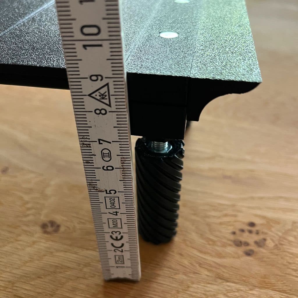 (optional) Höhe feinjustieren